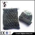 wholesale promotion high quality warm beanie christmas gift hat and scarf winter knit hat and scarf